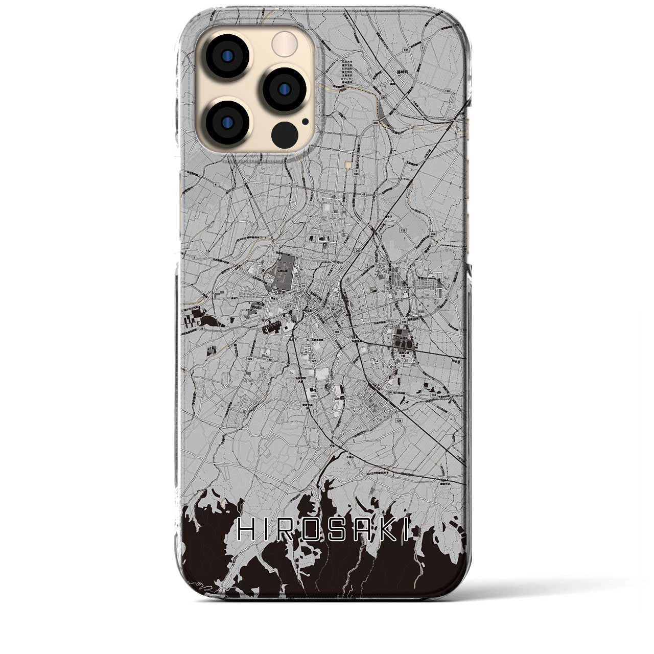 【弘前(青森県)】地図柄iPhoneケース(クリアタイプ)