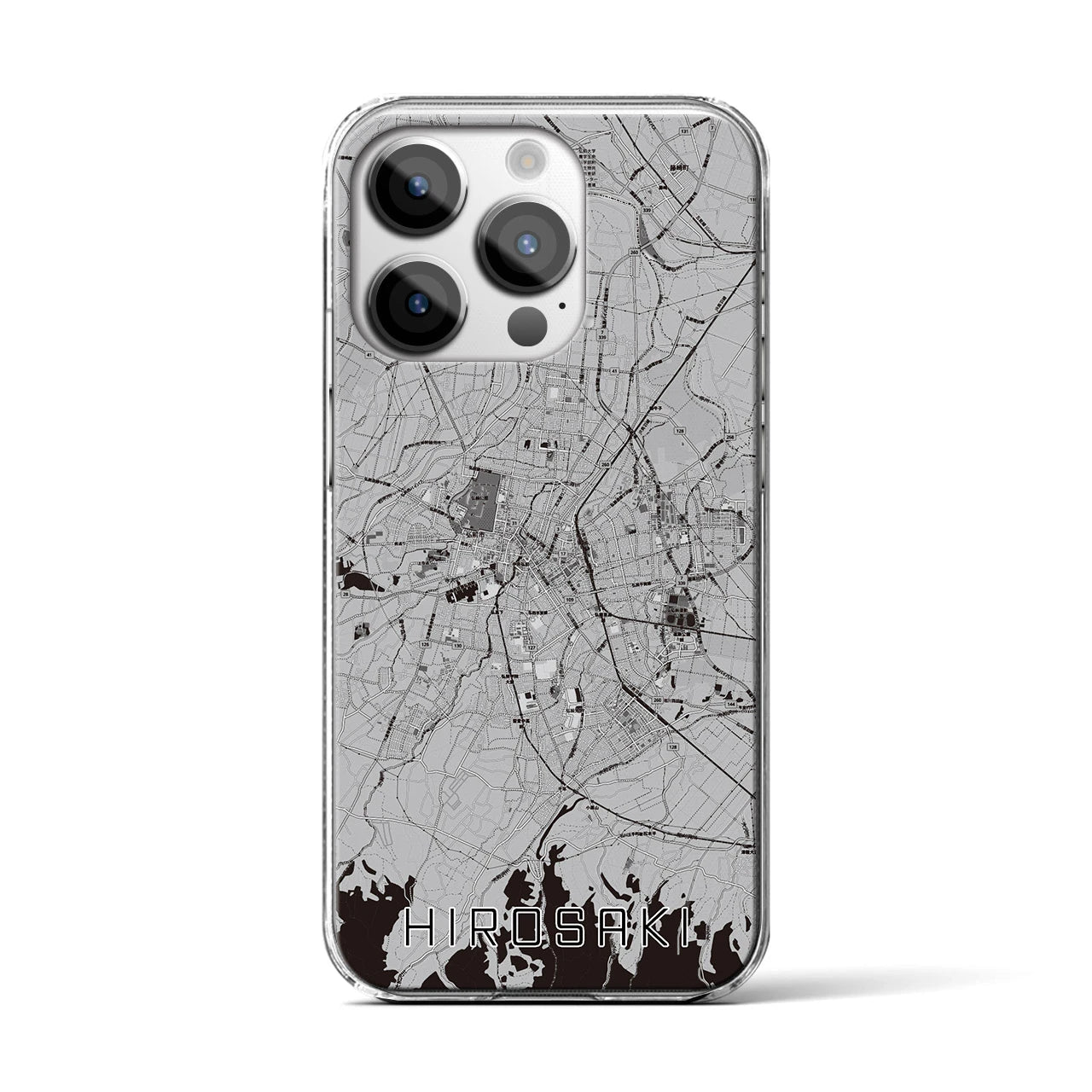 【弘前(青森県)】地図柄iPhoneケース(クリアタイプ)