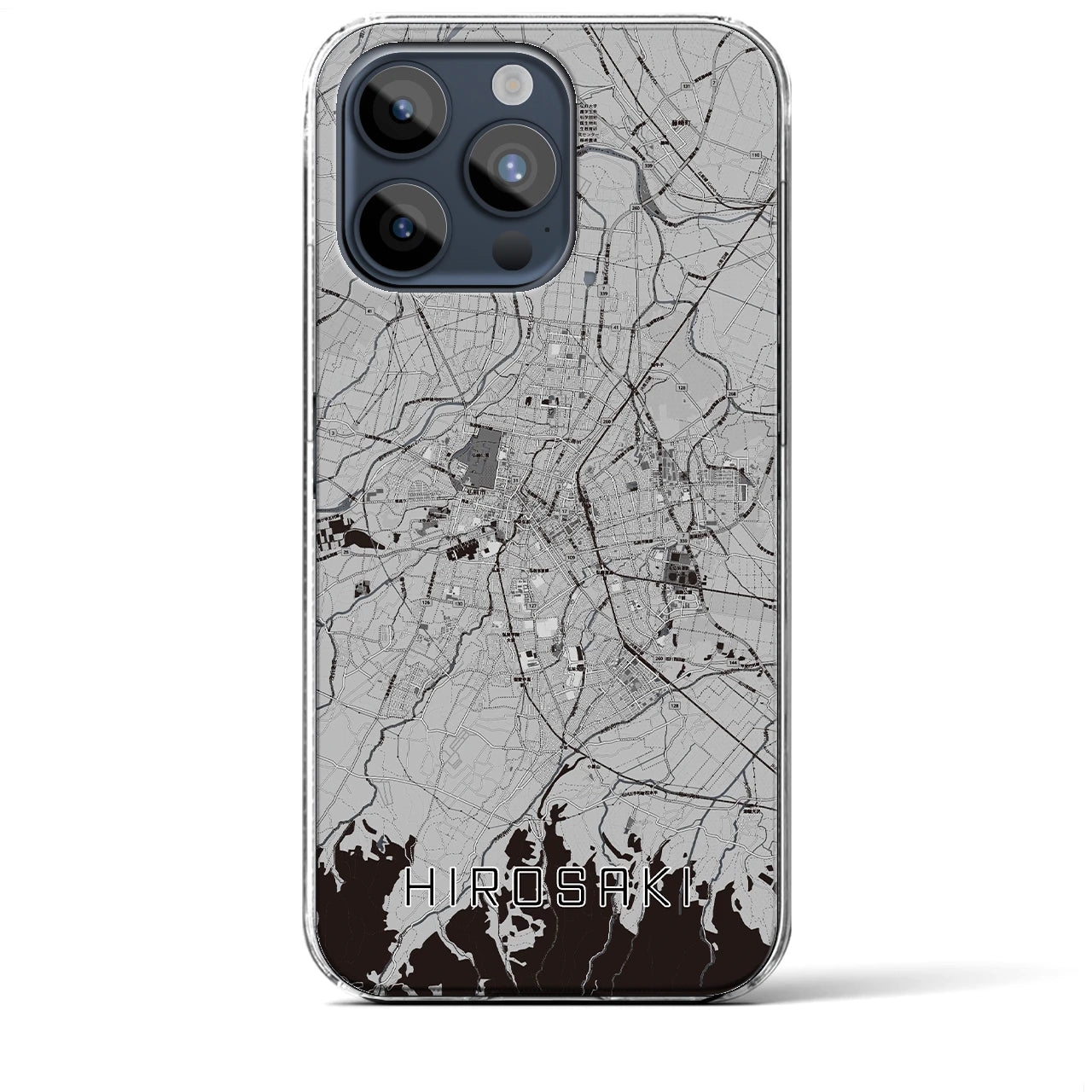 【弘前(青森県)】地図柄iPhoneケース(クリアタイプ)