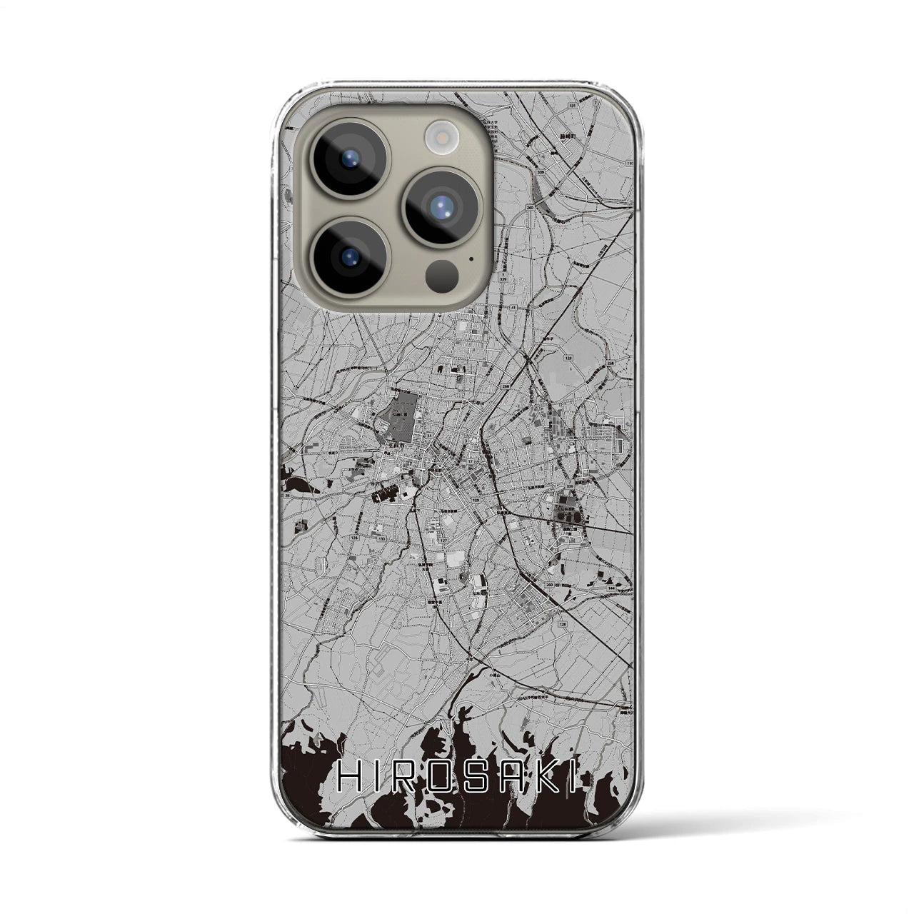 【弘前(青森県)】地図柄iPhoneケース(クリアタイプ)