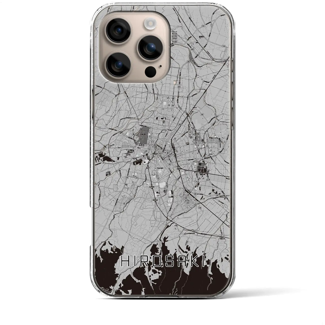【弘前(青森県)】地図柄iPhoneケース(クリアタイプ)