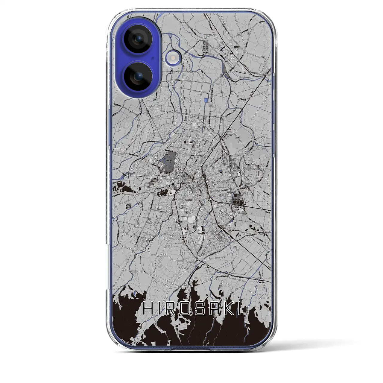 【弘前(青森県)】地図柄iPhoneケース(クリアタイプ)