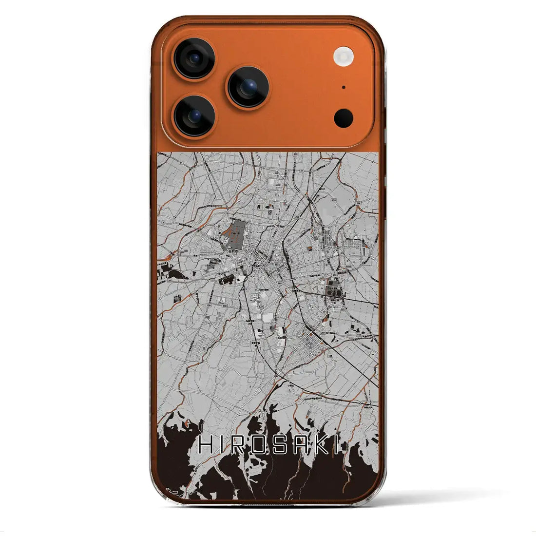 【弘前(青森県)】地図柄iPhoneケース(クリアタイプ)