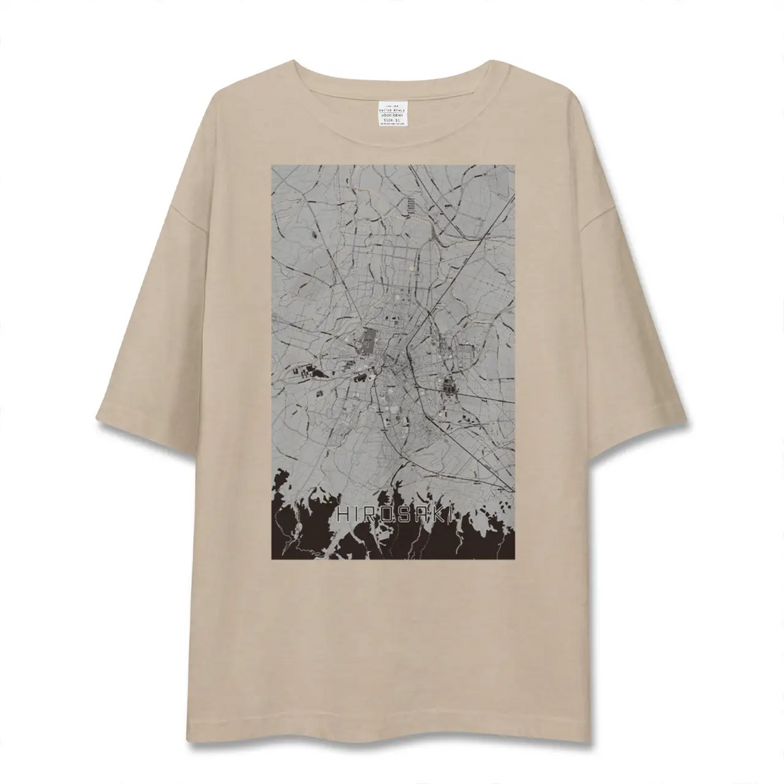 【弘前(青森県)】地図柄ビッグシルエットTシャツ