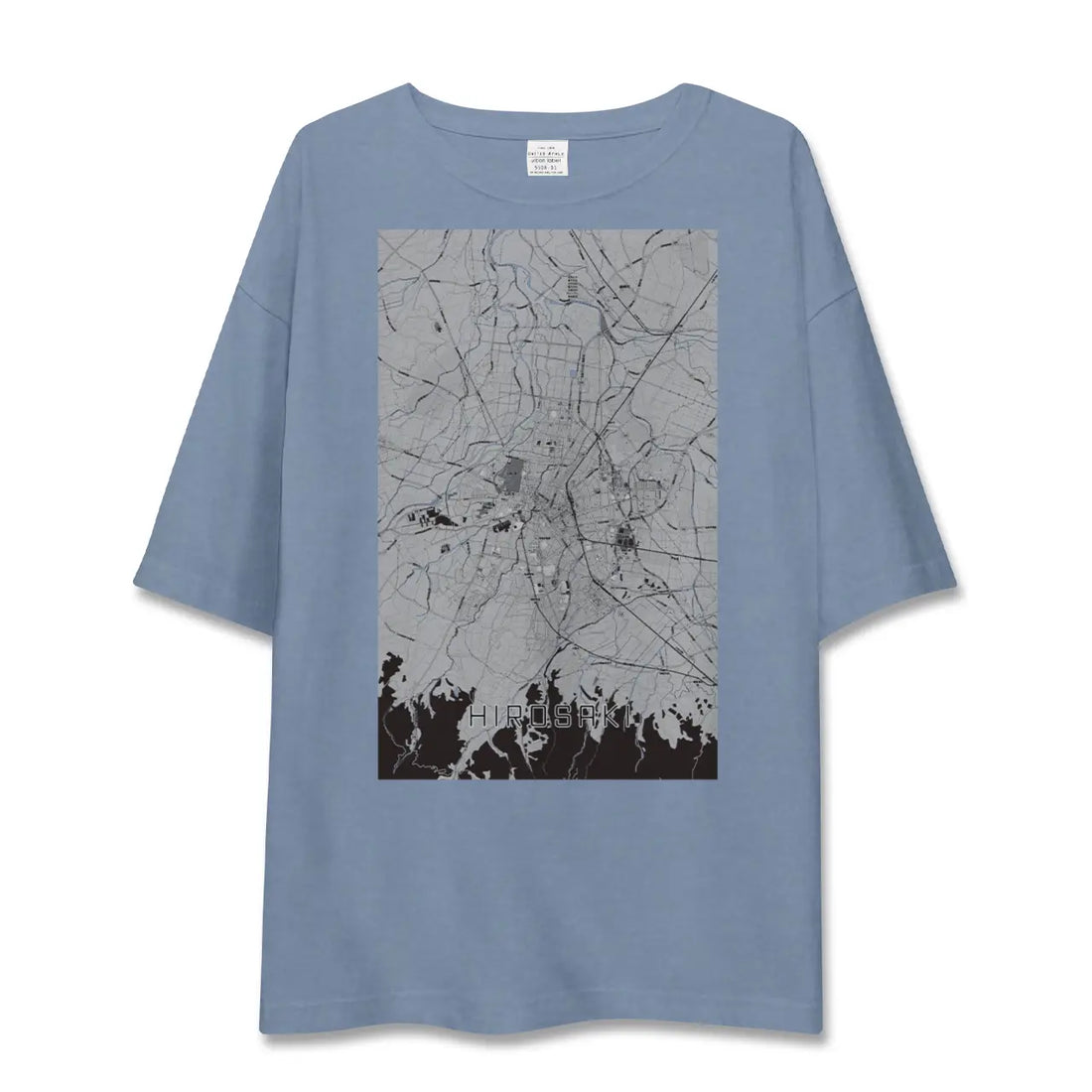 【弘前(青森県)】地図柄ビッグシルエットTシャツ