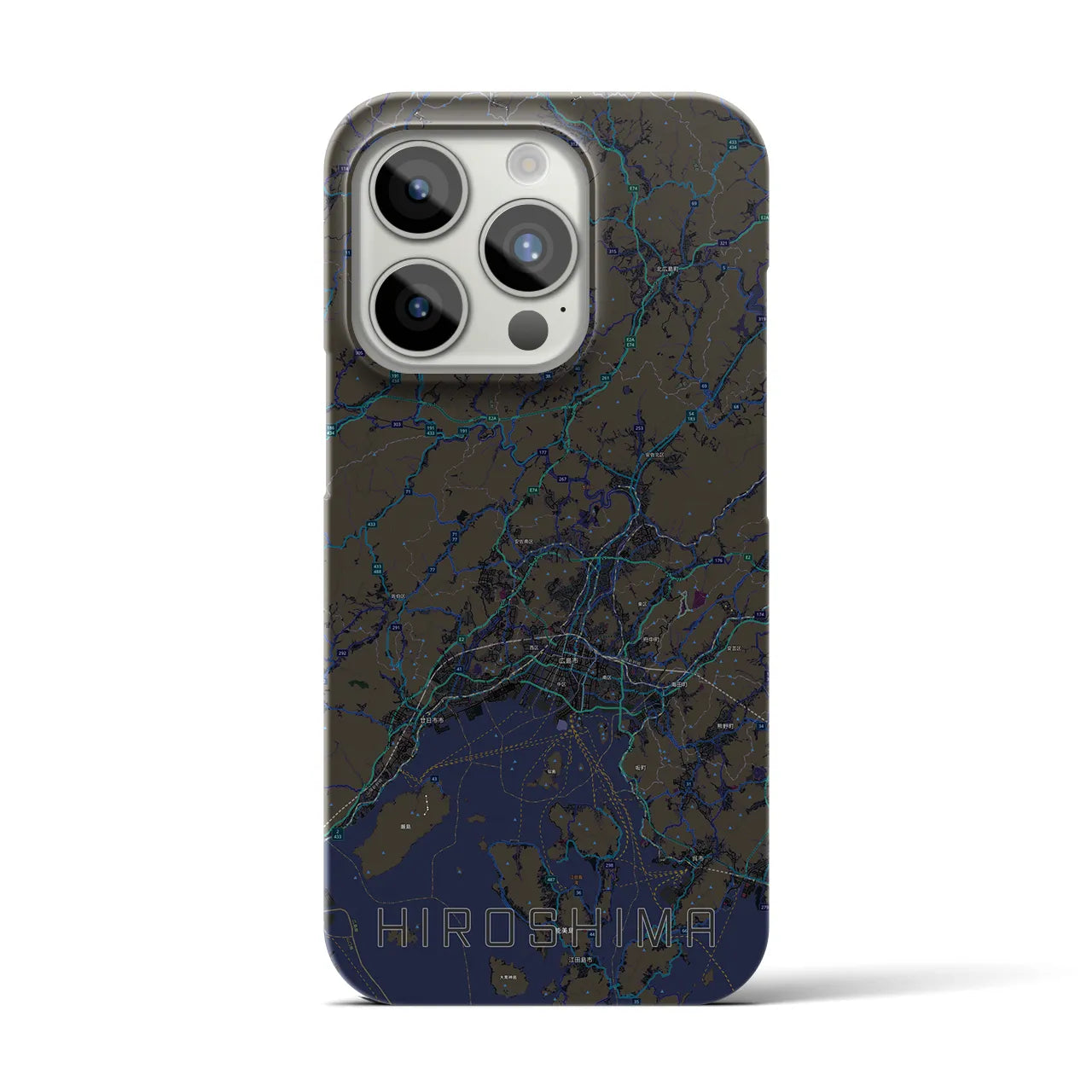 【広島2(広島県)】地図柄iPhoneケース(バックカバータイプ)