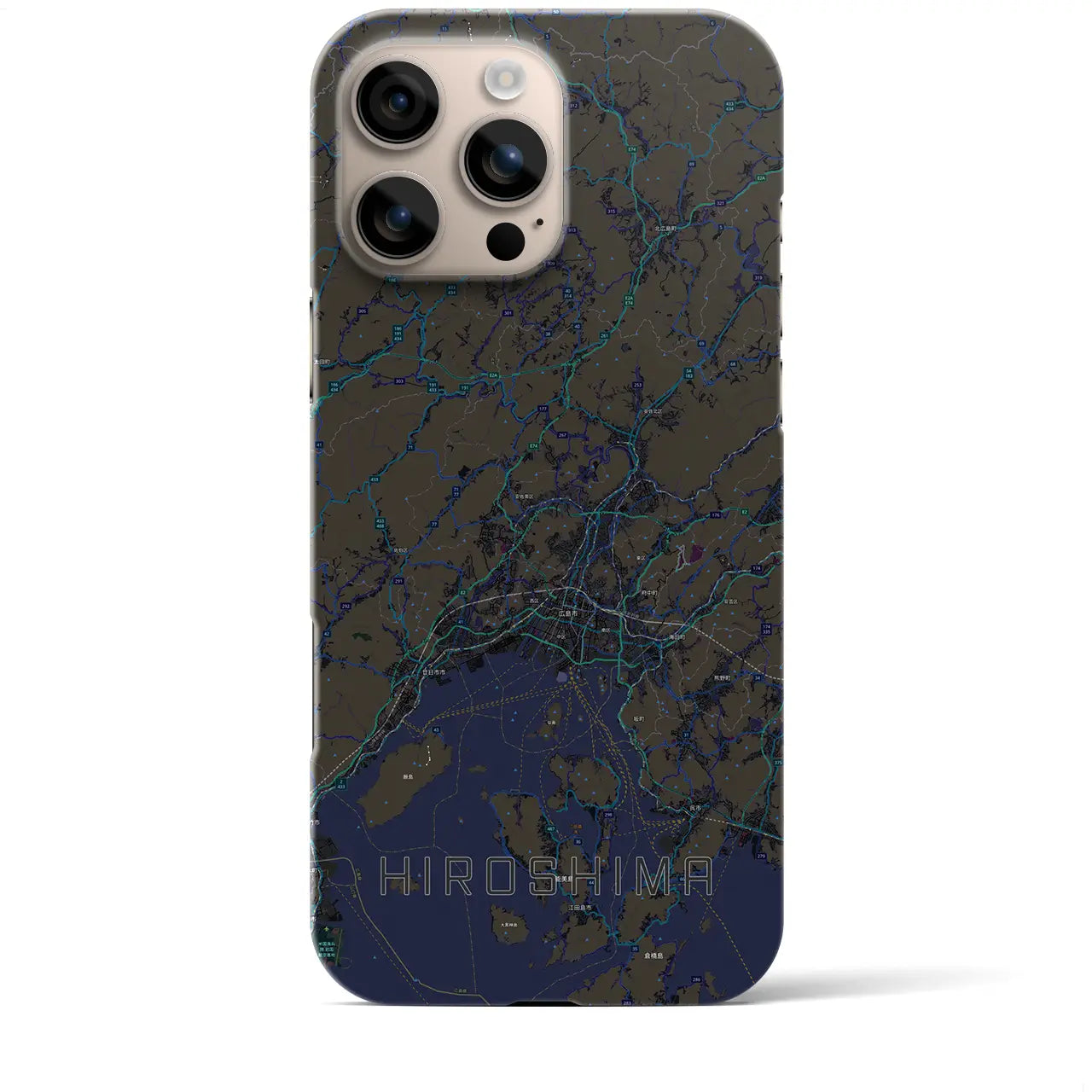 【広島2(広島県)】地図柄iPhoneケース(バックカバータイプ)