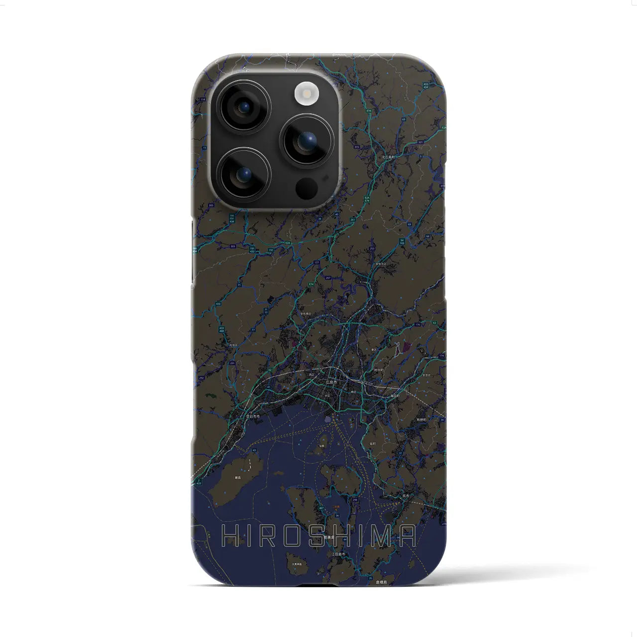 【広島2(広島県)】地図柄iPhoneケース(バックカバータイプ)
