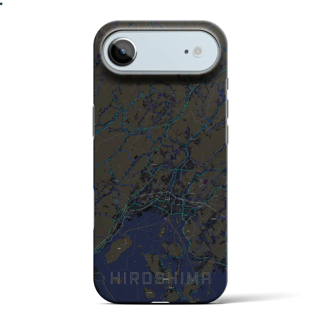 【広島2(広島県)】地図柄iPhoneケース(バックカバータイプ)