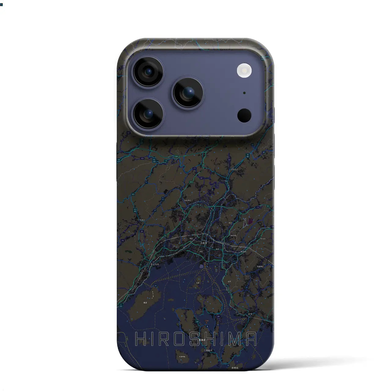 【広島2(広島県)】地図柄iPhoneケース(バックカバータイプ)