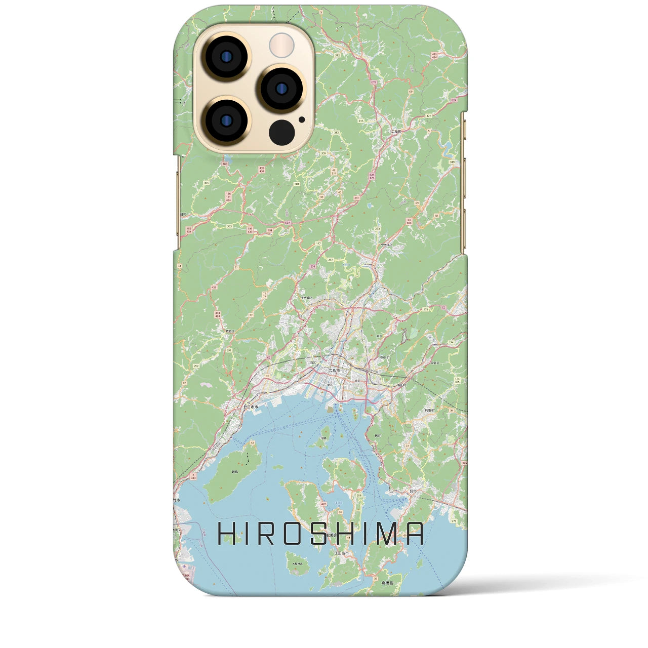 【広島2(広島県)】地図柄iPhoneケース(バックカバータイプ)