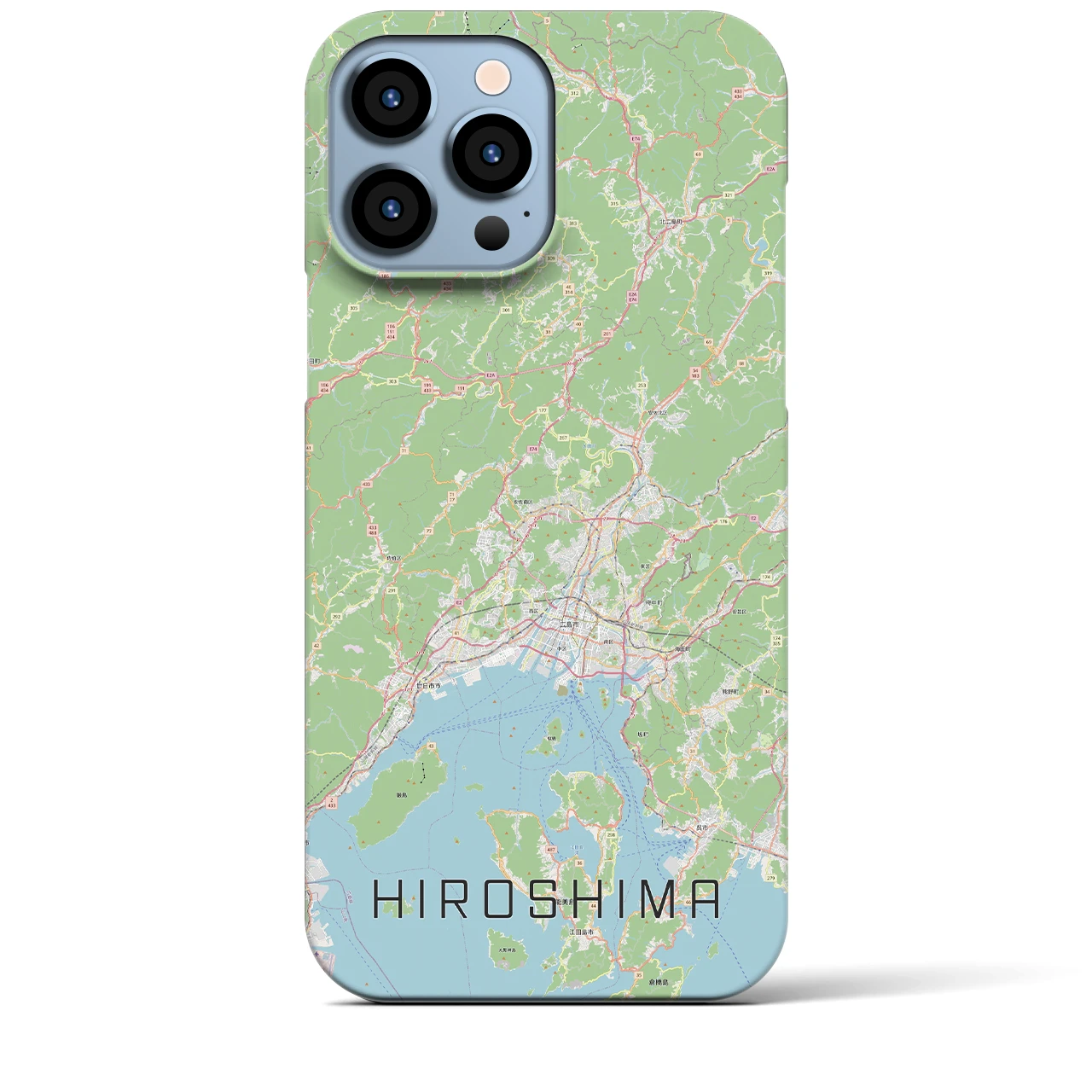 【広島2(広島県)】地図柄iPhoneケース(バックカバータイプ)