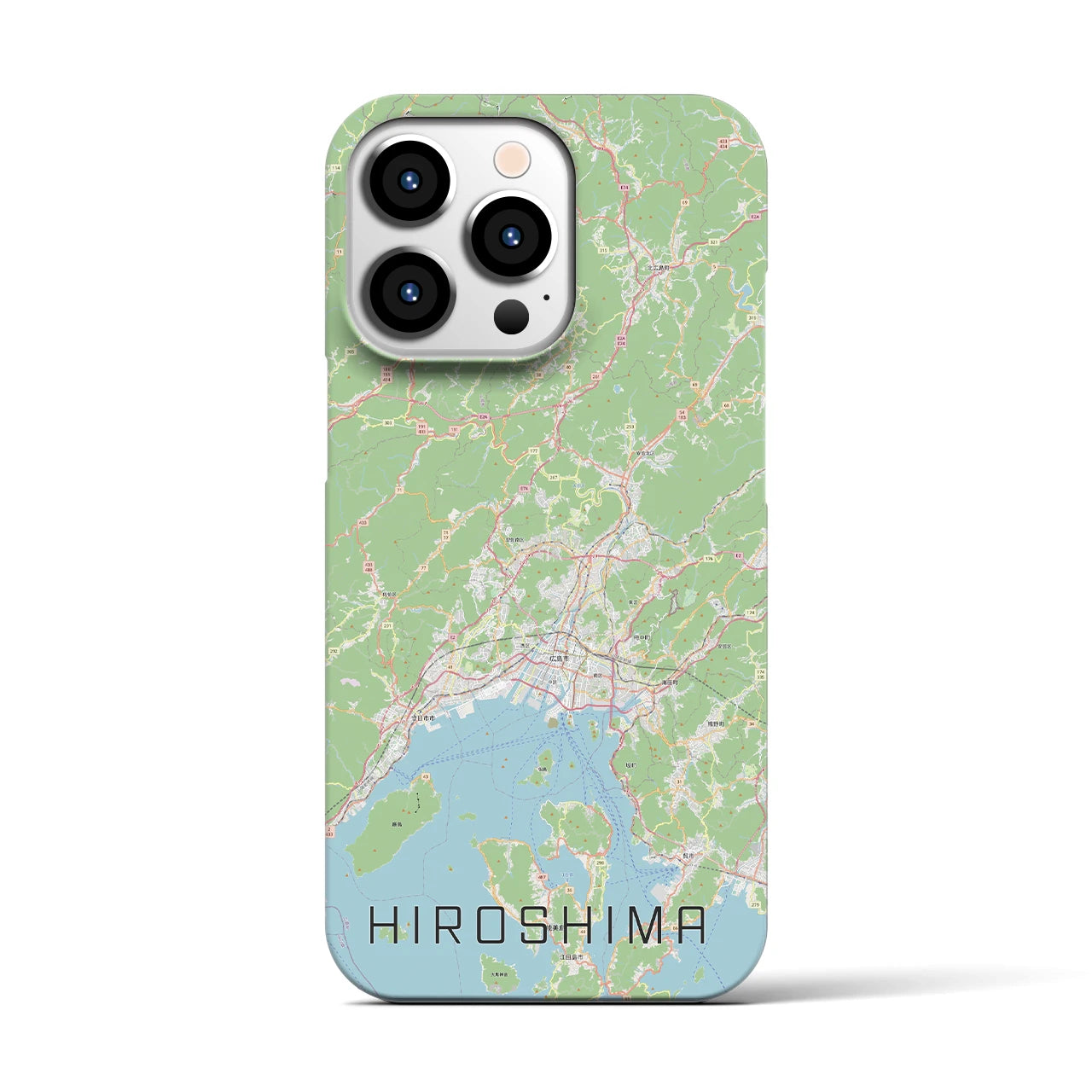 【広島2(広島県)】地図柄iPhoneケース(バックカバータイプ)