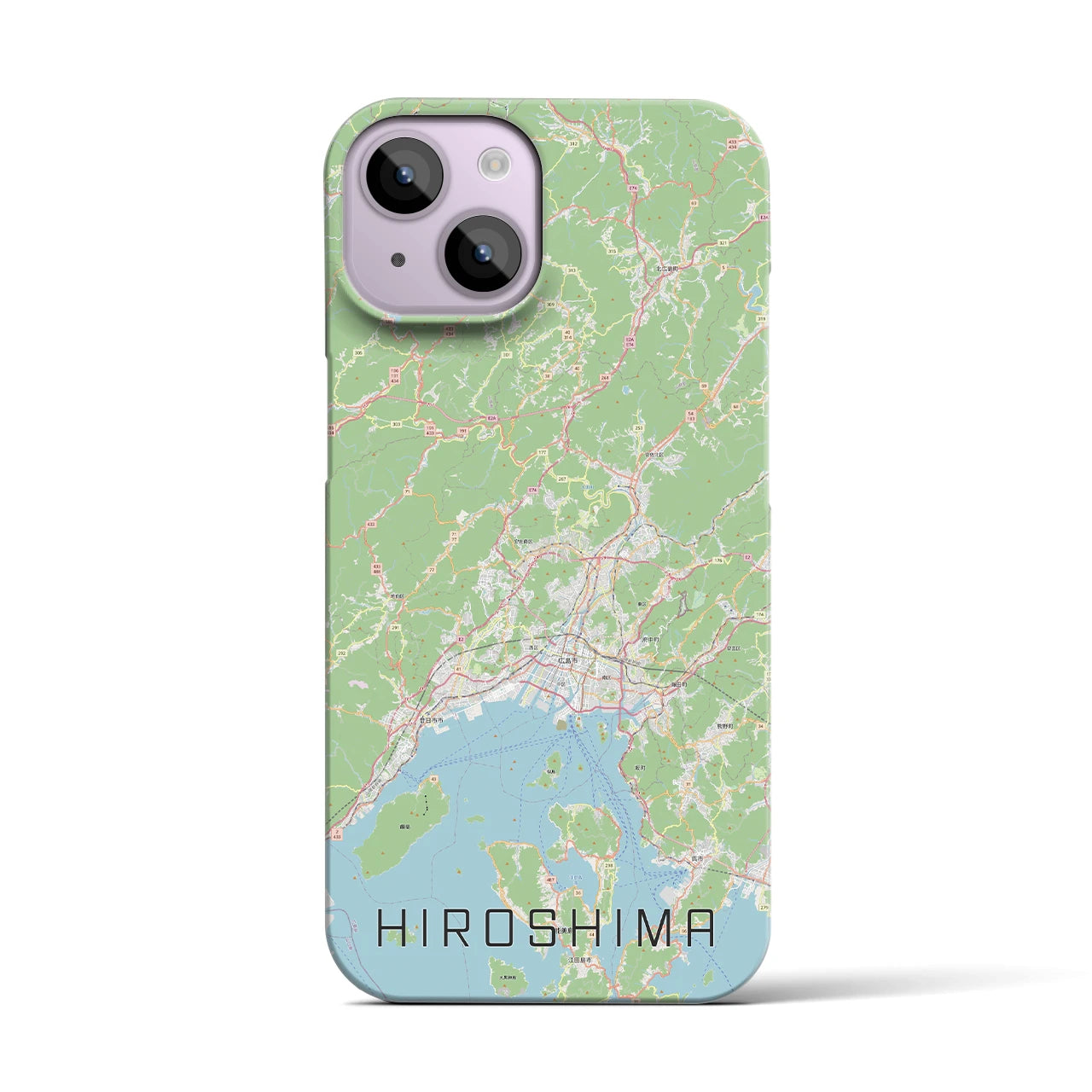 【広島2(広島県)】地図柄iPhoneケース(バックカバータイプ)