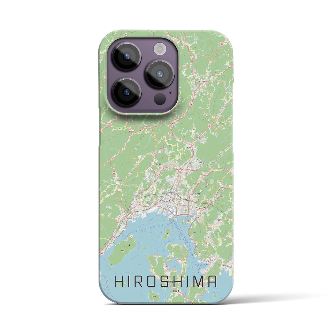 【広島2(広島県)】地図柄iPhoneケース(バックカバータイプ)