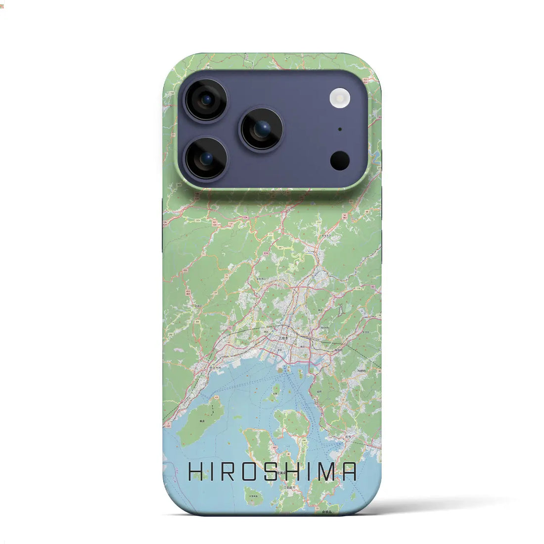 【広島2(広島県)】地図柄iPhoneケース(バックカバータイプ)ナチュラル・iPhone 17 Pro Max 用