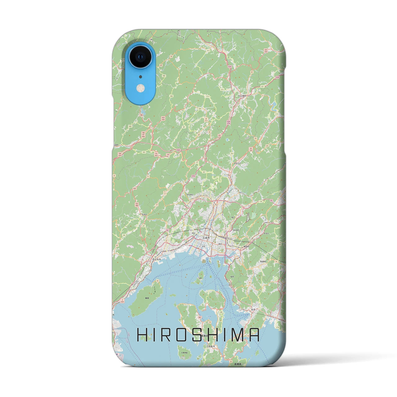 【広島2(広島県)】地図柄iPhoneケース(バックカバータイプ)