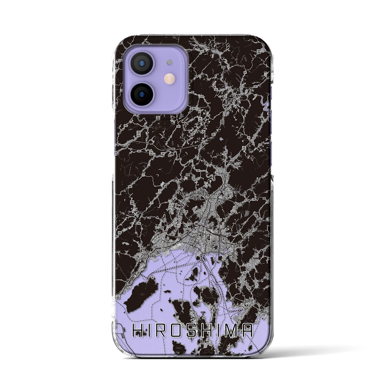 【広島2(広島県)】地図柄iPhoneケース(クリアタイプ)