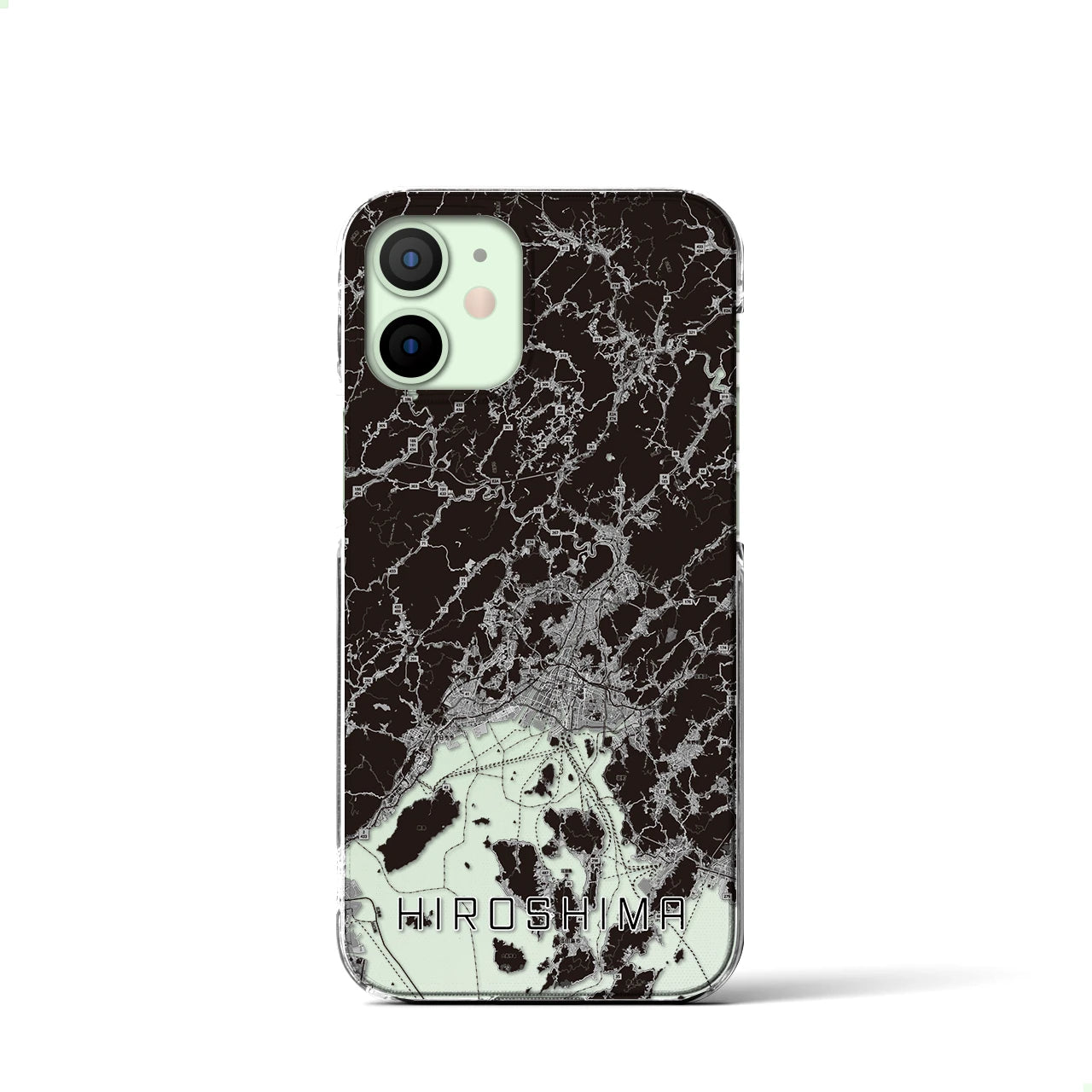 【広島2(広島県)】地図柄iPhoneケース(クリアタイプ)