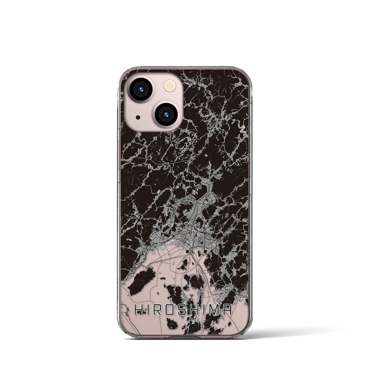 【広島2(広島県)】地図柄iPhoneケース(クリアタイプ)