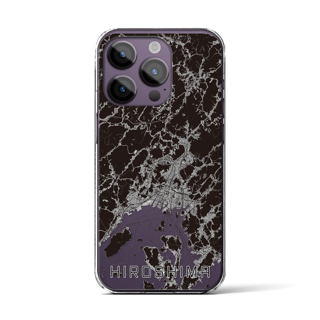 【広島2(広島県)】地図柄iPhoneケース(クリアタイプ)