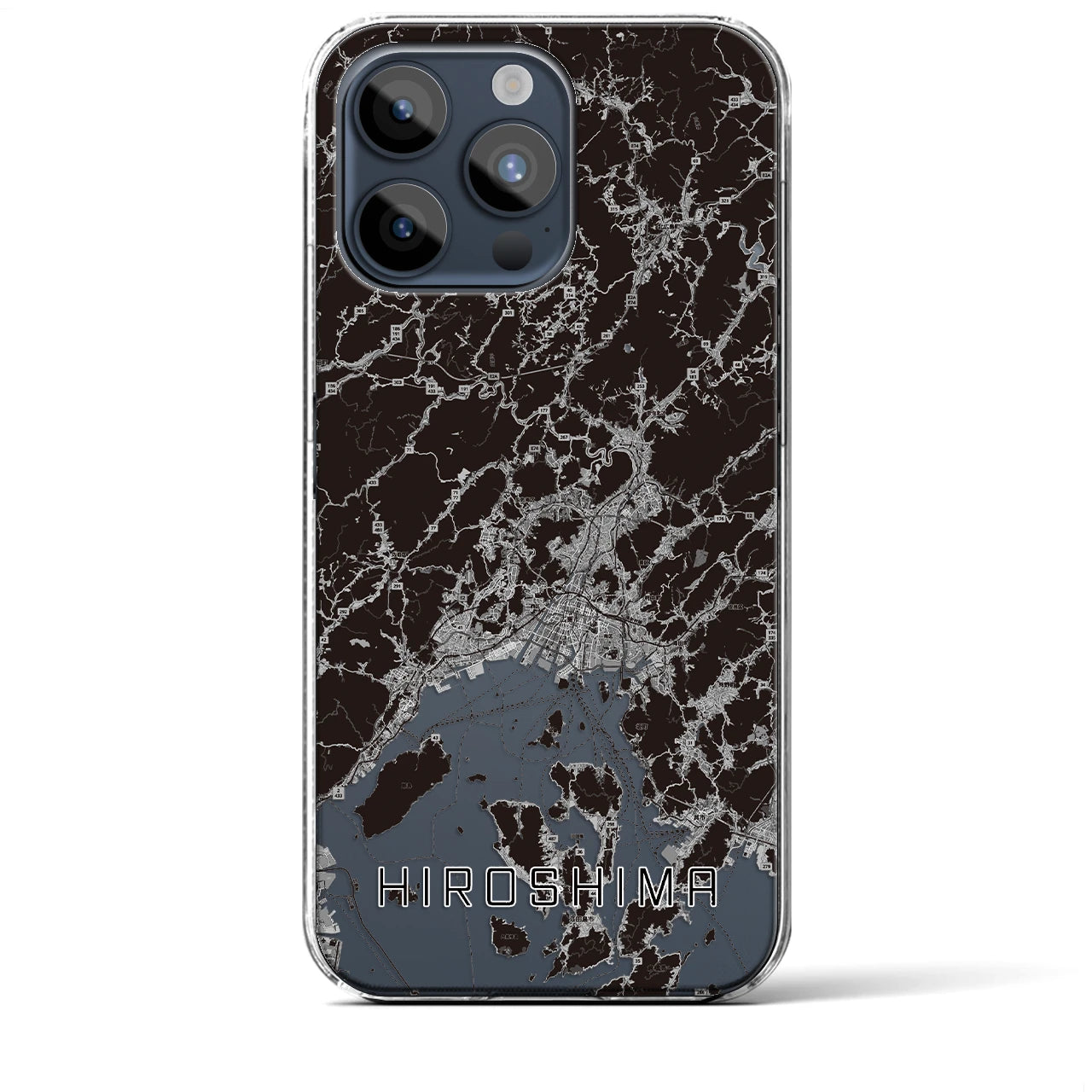 【広島2(広島県)】地図柄iPhoneケース(クリアタイプ)