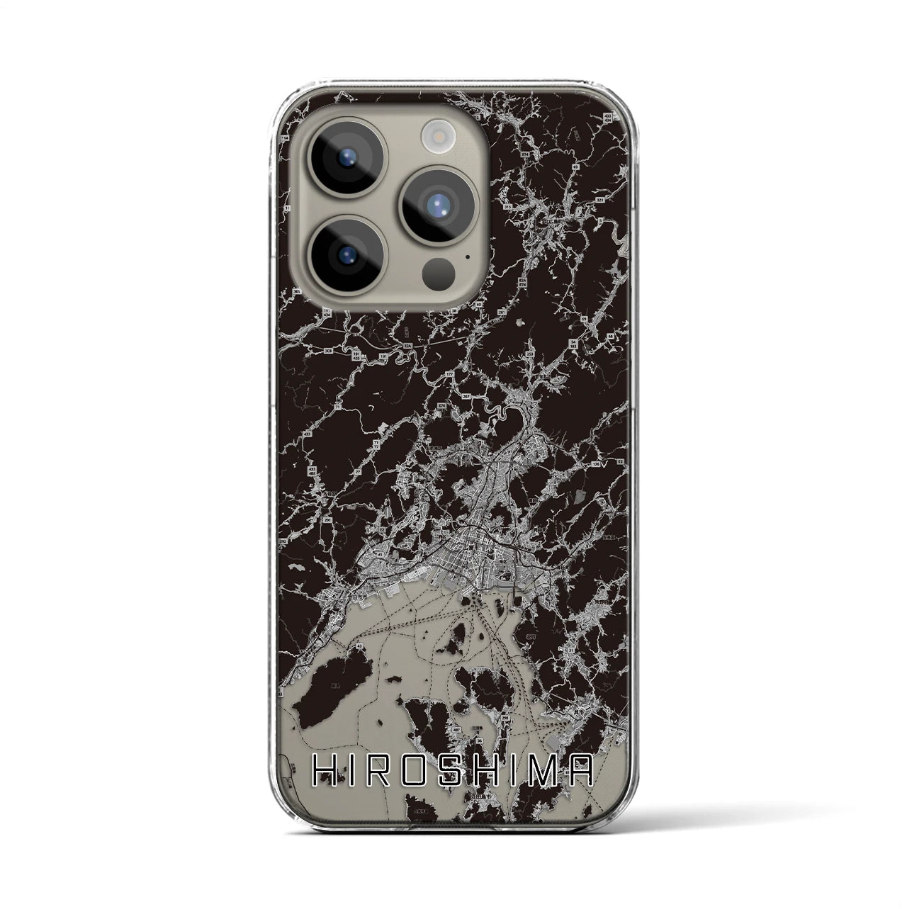 【広島2(広島県)】地図柄iPhoneケース(クリアタイプ)
