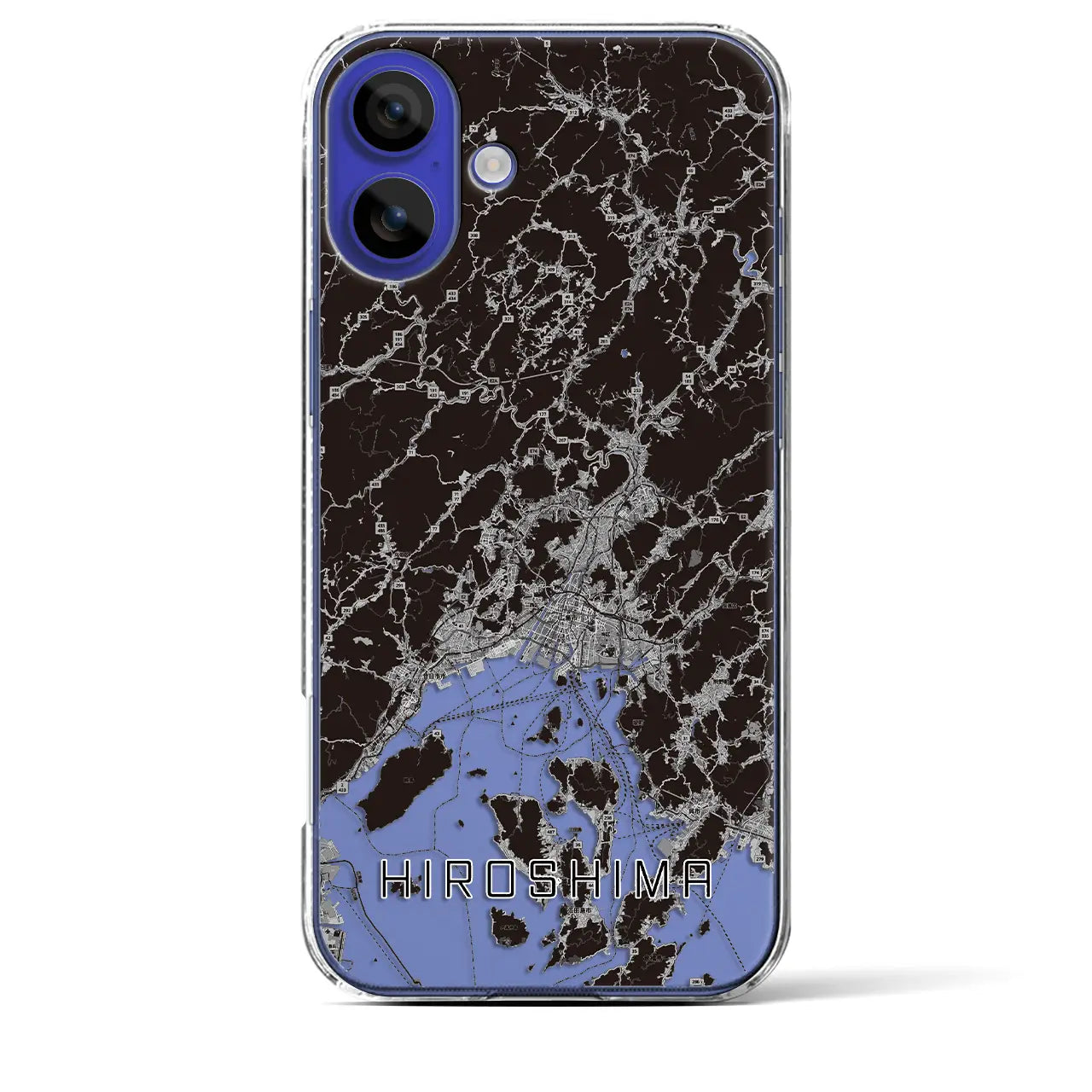 【広島2(広島県)】地図柄iPhoneケース(クリアタイプ)