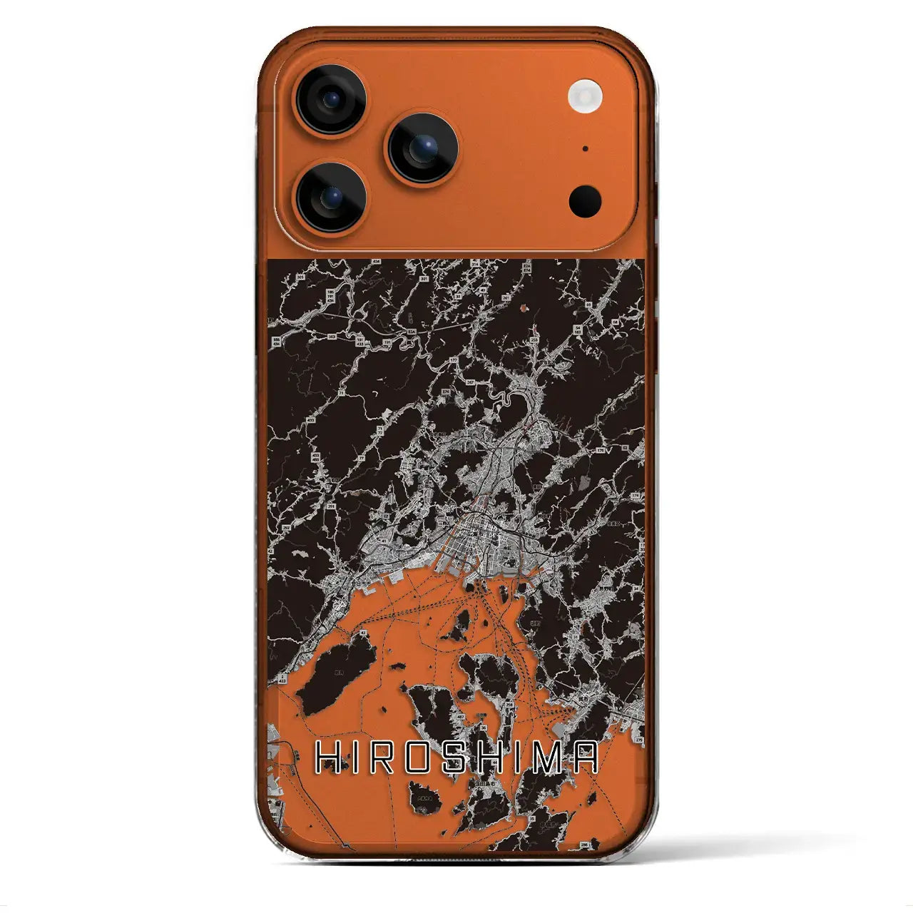 【広島2(広島県)】地図柄iPhoneケース(クリアタイプ)