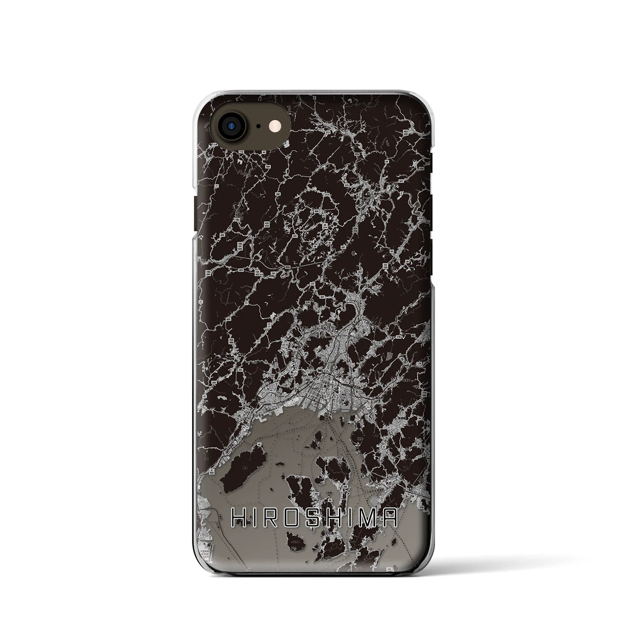 【広島2(広島県)】地図柄iPhoneケース(クリアタイプ)
