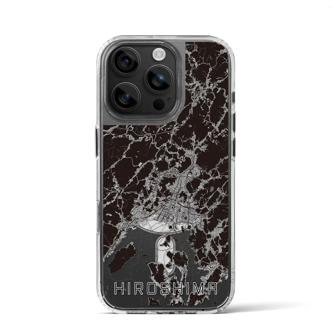 【広島2(広島県)】地図柄iPhoneケース(MagSafeタイプ)