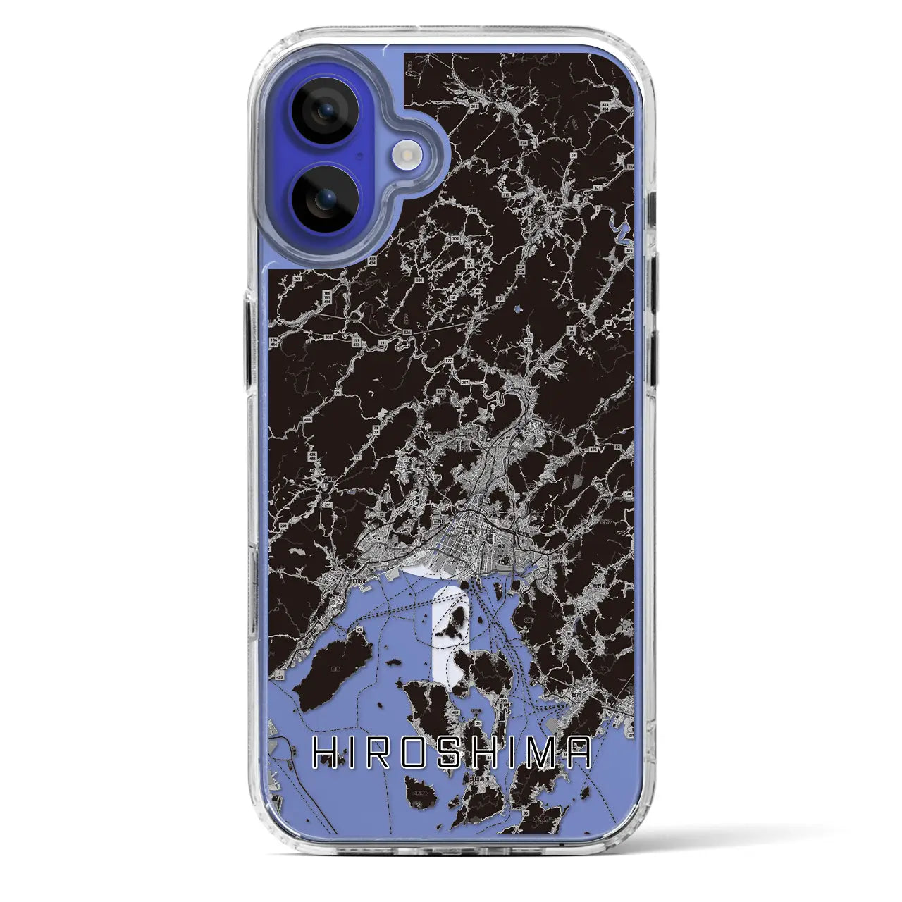 【広島2(広島県)】地図柄iPhoneケース(MagSafeタイプ)
