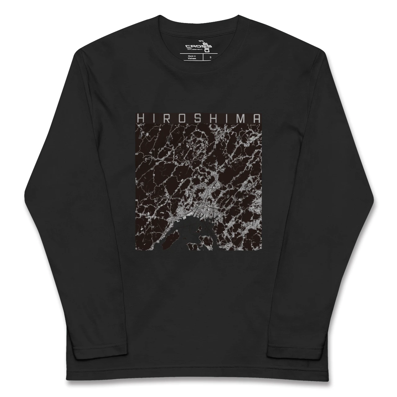 【広島2(広島県)】地図柄ロングスリーブTシャツ