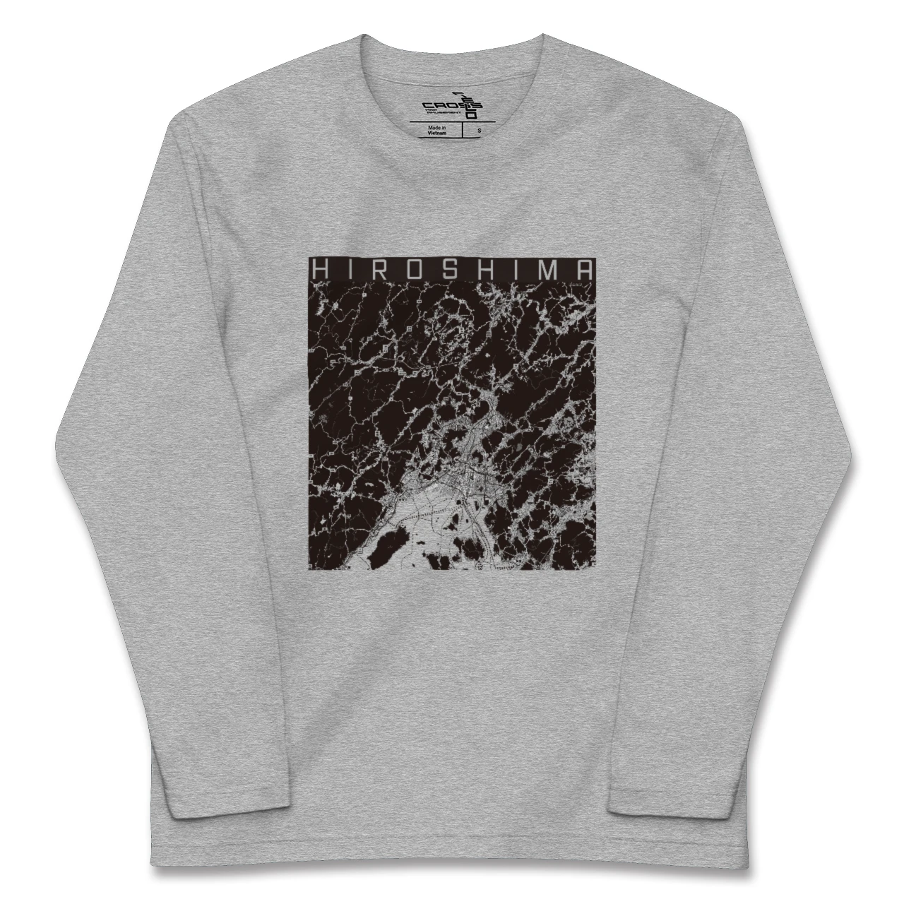 【広島2(広島県)】地図柄ロングスリーブTシャツ