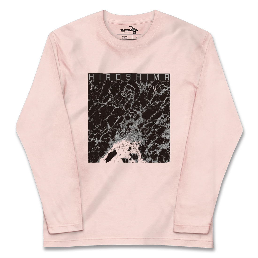 【広島2(広島県)】地図柄ロングスリーブTシャツ