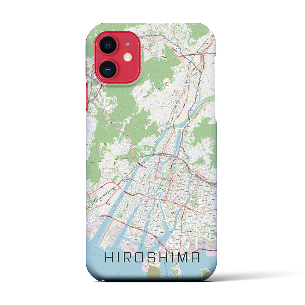 【広島(広島県)】地図柄iPhoneケース(バックカバータイプ)
