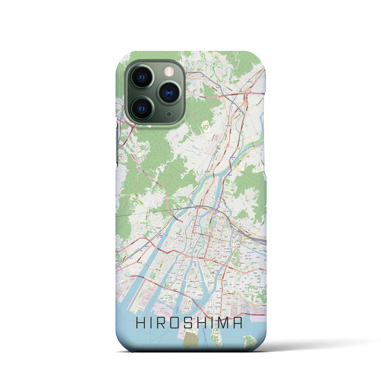 【広島(広島県)】地図柄iPhoneケース(バックカバータイプ)