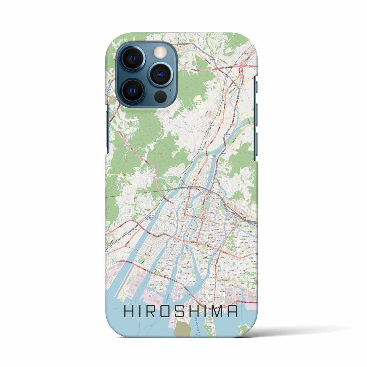 【広島(広島県)】地図柄iPhoneケース(バックカバータイプ)