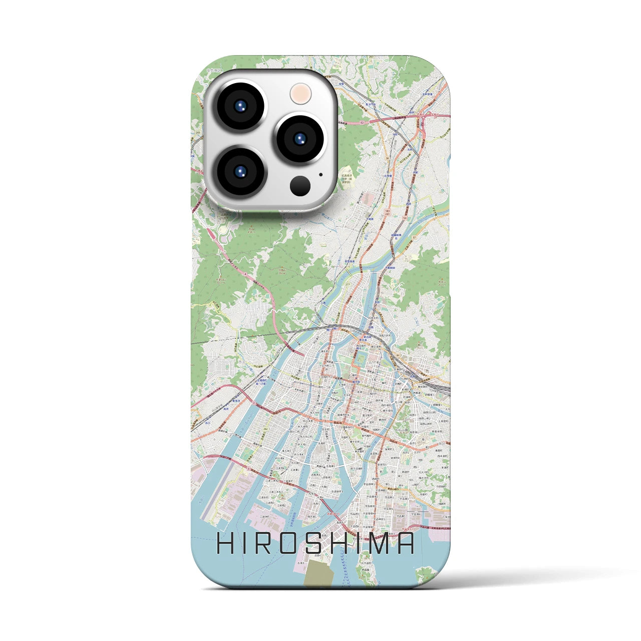 【広島(広島県)】地図柄iPhoneケース(バックカバータイプ)