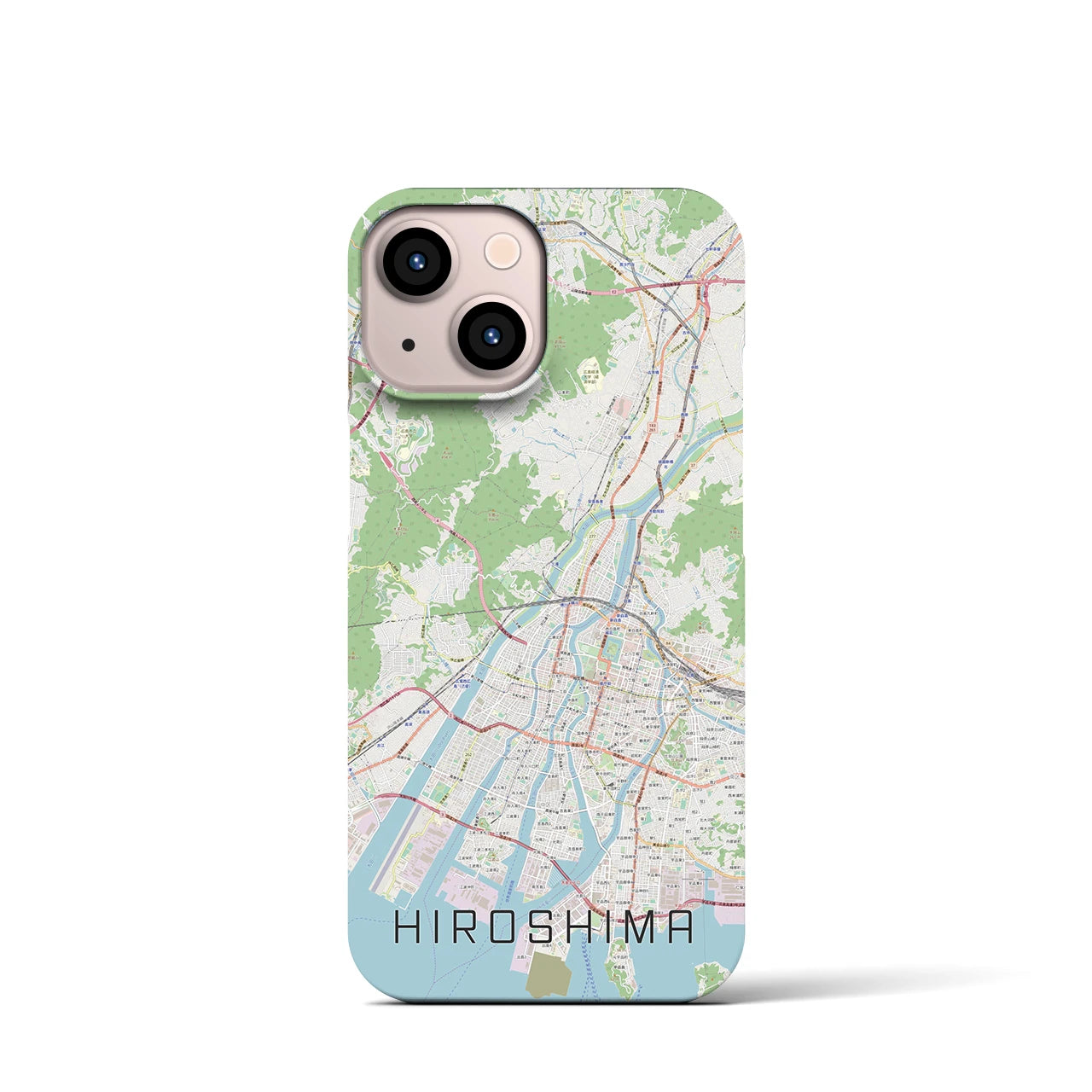 【広島(広島県)】地図柄iPhoneケース(バックカバータイプ)