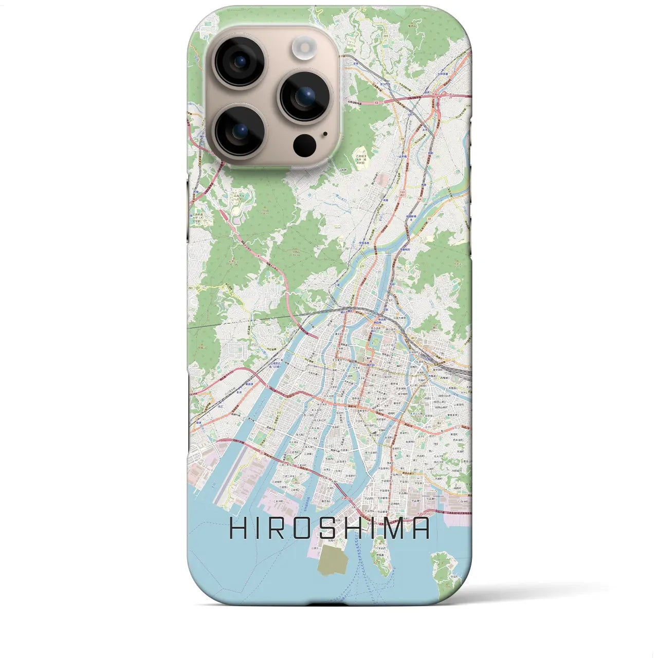 【広島(広島県)】地図柄iPhoneケース(バックカバータイプ)