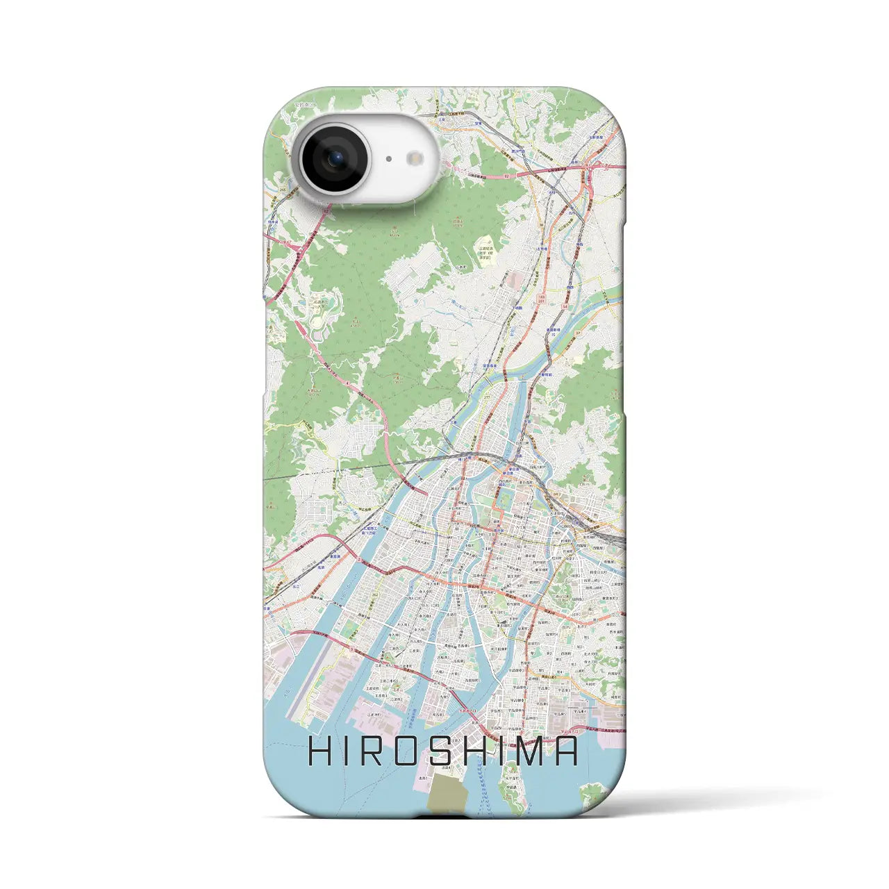【広島(広島県)】地図柄iPhoneケース(バックカバータイプ)