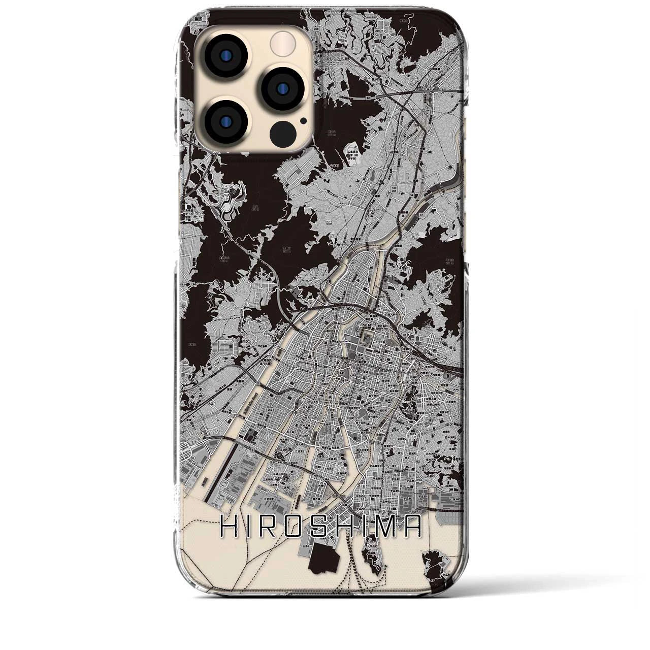【広島(広島県)】地図柄iPhoneケース(クリアタイプ)