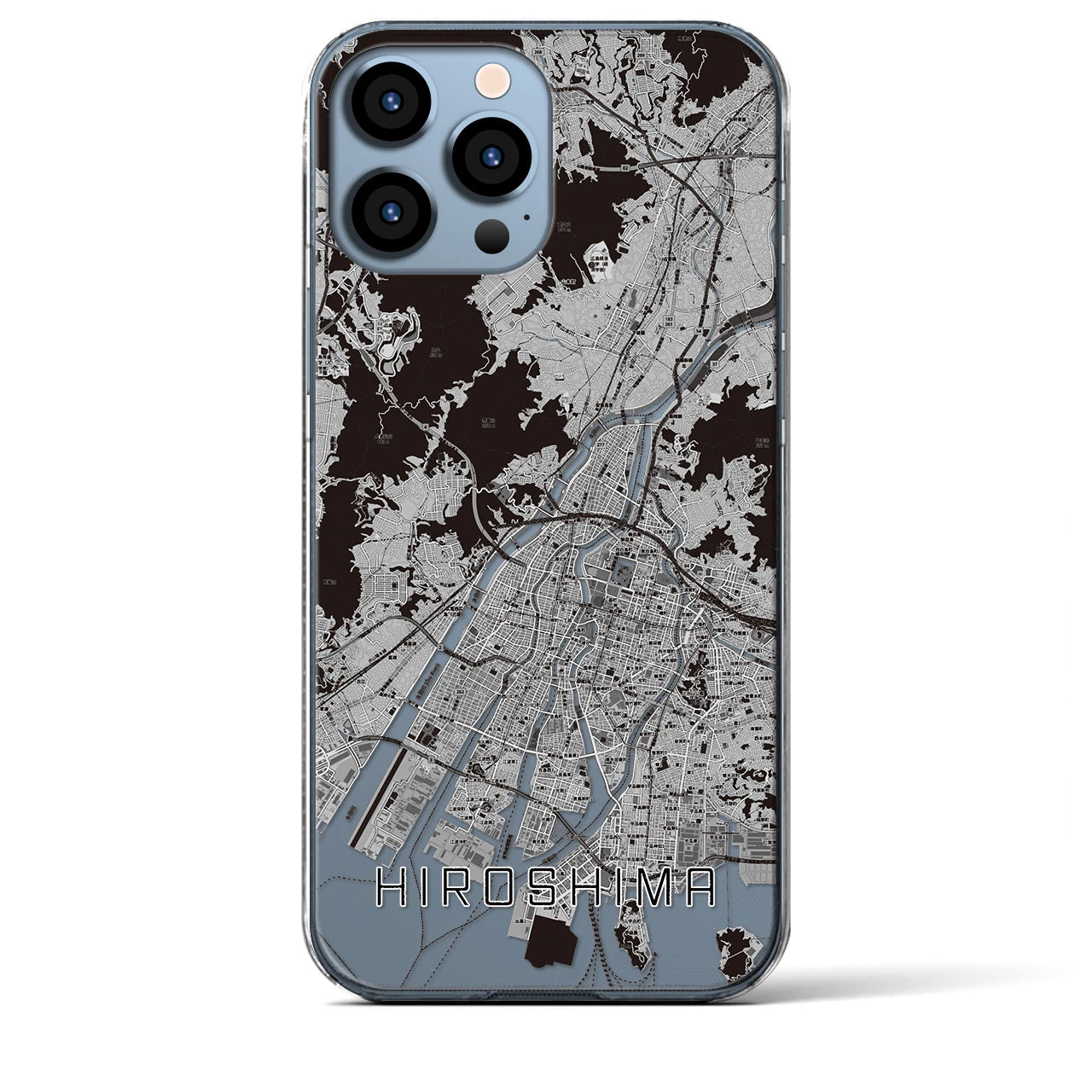 【広島(広島県)】地図柄iPhoneケース(クリアタイプ)