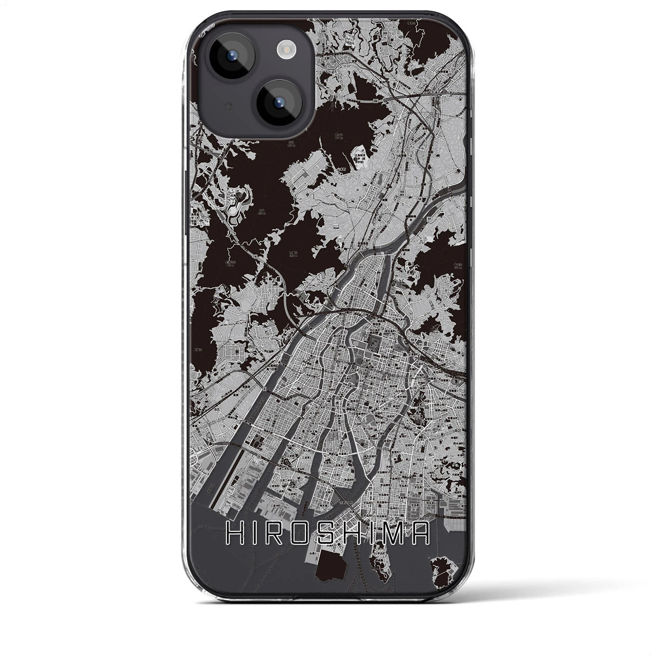 【広島(広島県)】地図柄iPhoneケース(クリアタイプ)