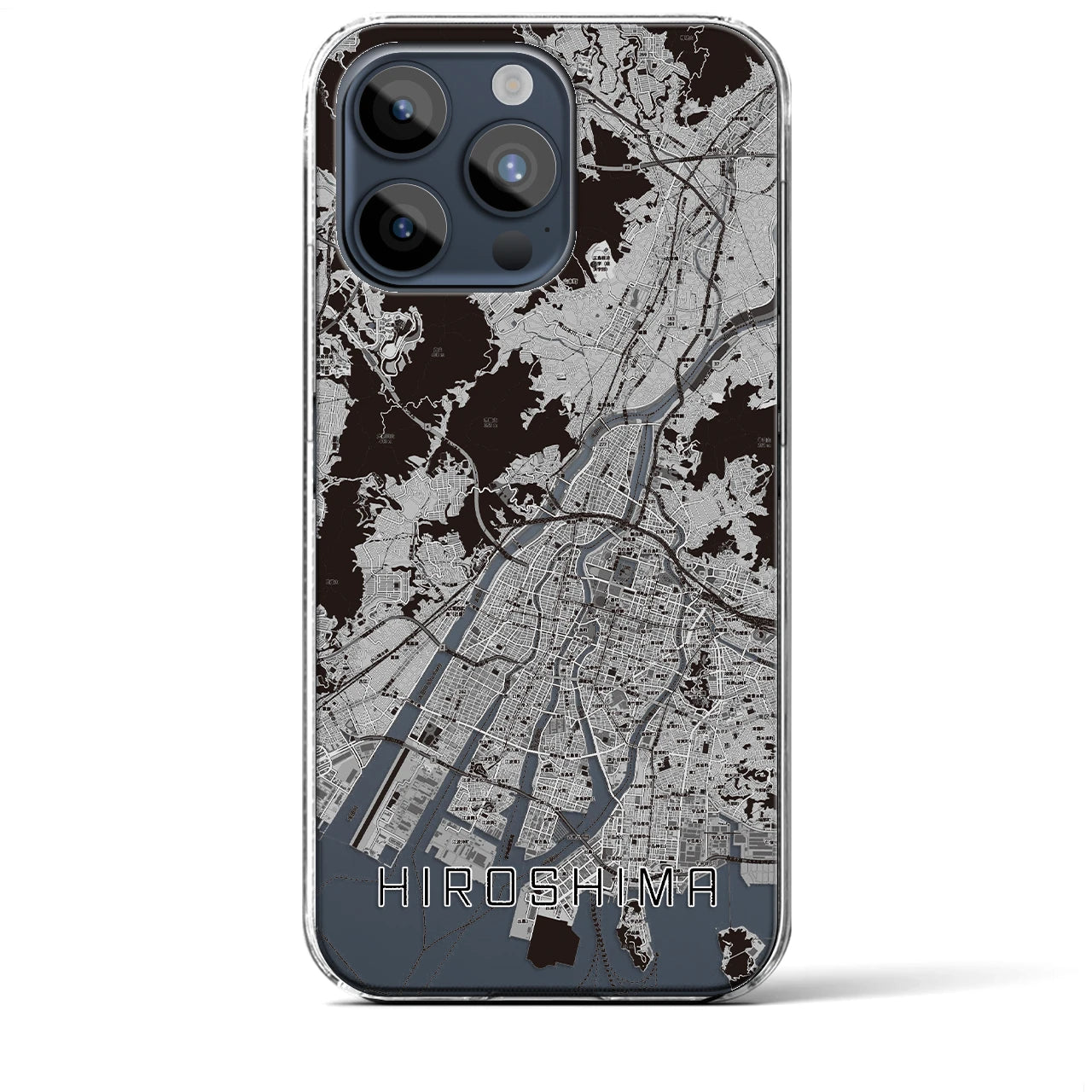 【広島(広島県)】地図柄iPhoneケース(クリアタイプ)