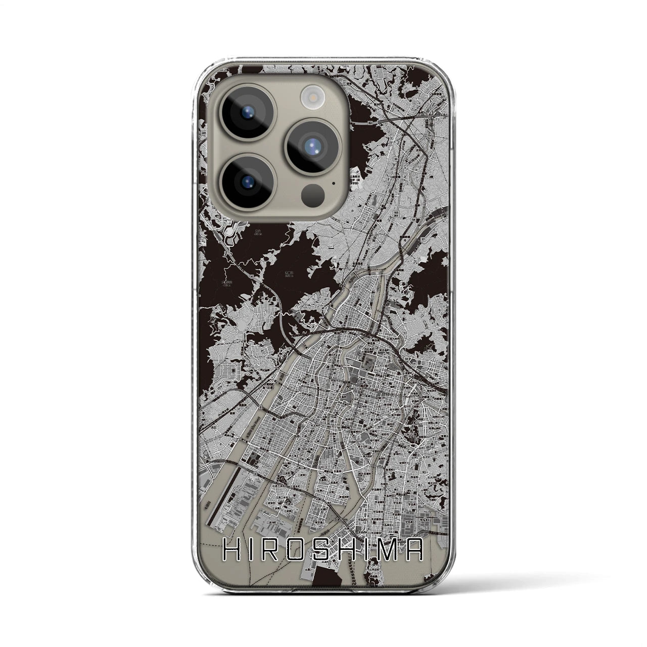 【広島(広島県)】地図柄iPhoneケース(クリアタイプ)