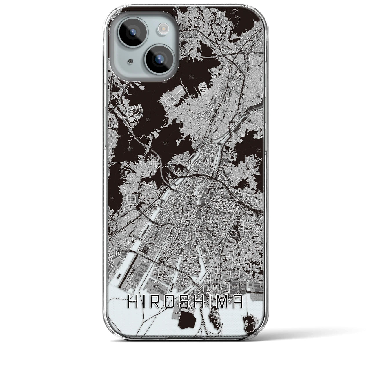 【広島(広島県)】地図柄iPhoneケース(クリアタイプ)