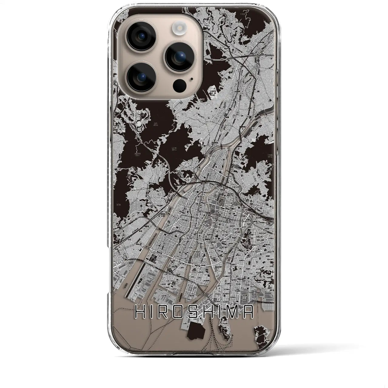 【広島(広島県)】地図柄iPhoneケース(クリアタイプ)