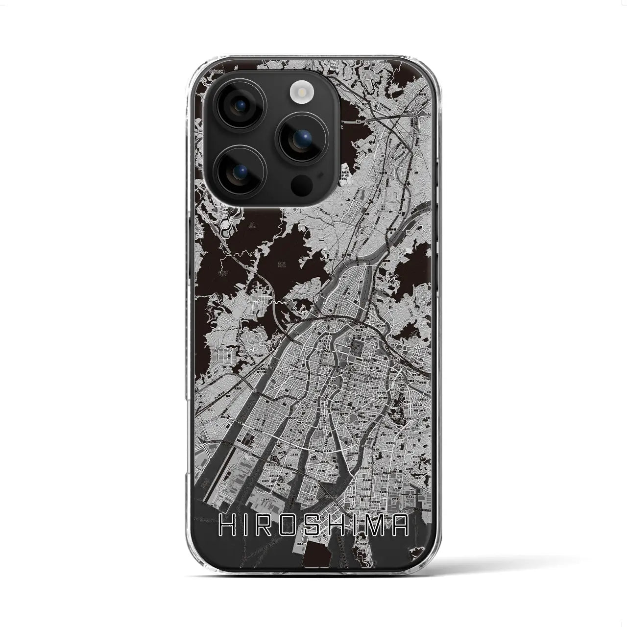 【広島(広島県)】地図柄iPhoneケース(クリアタイプ)